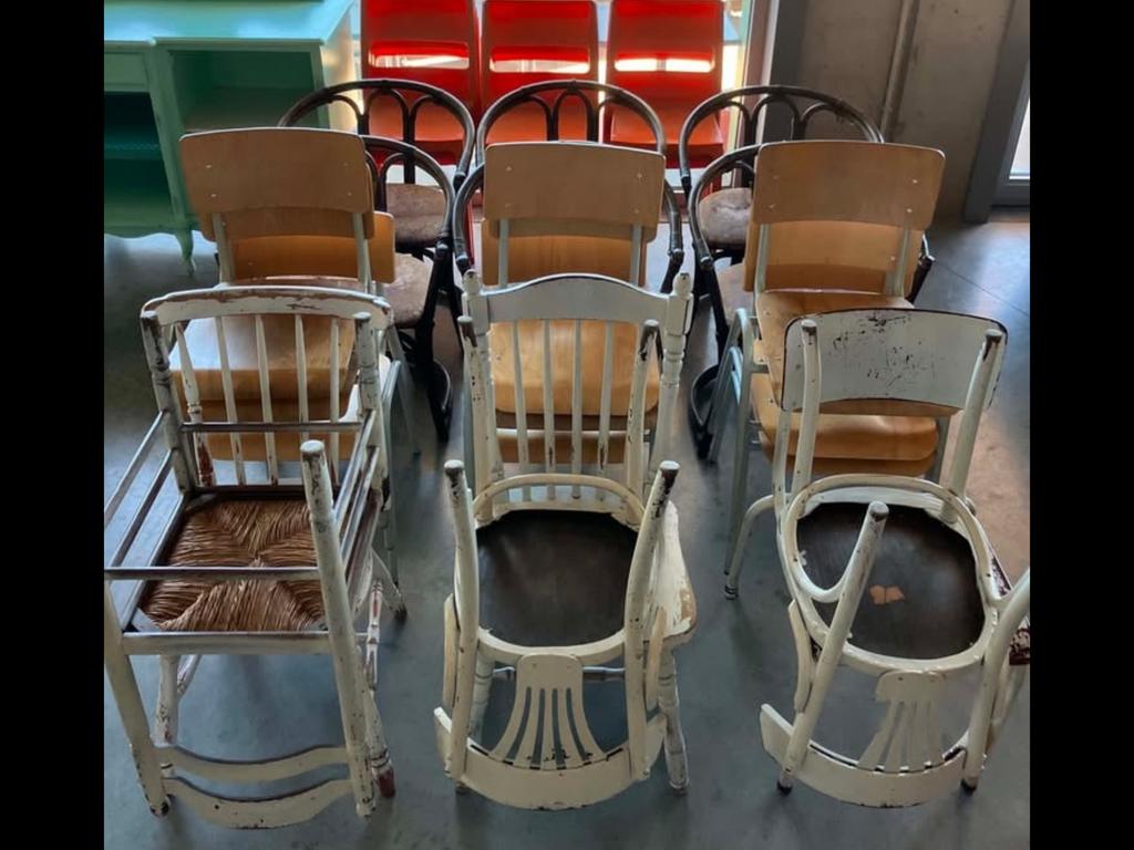 Lot 30 chaises, Maison & Meubles, Chaises, Utilisé, Bois, Enlèvement