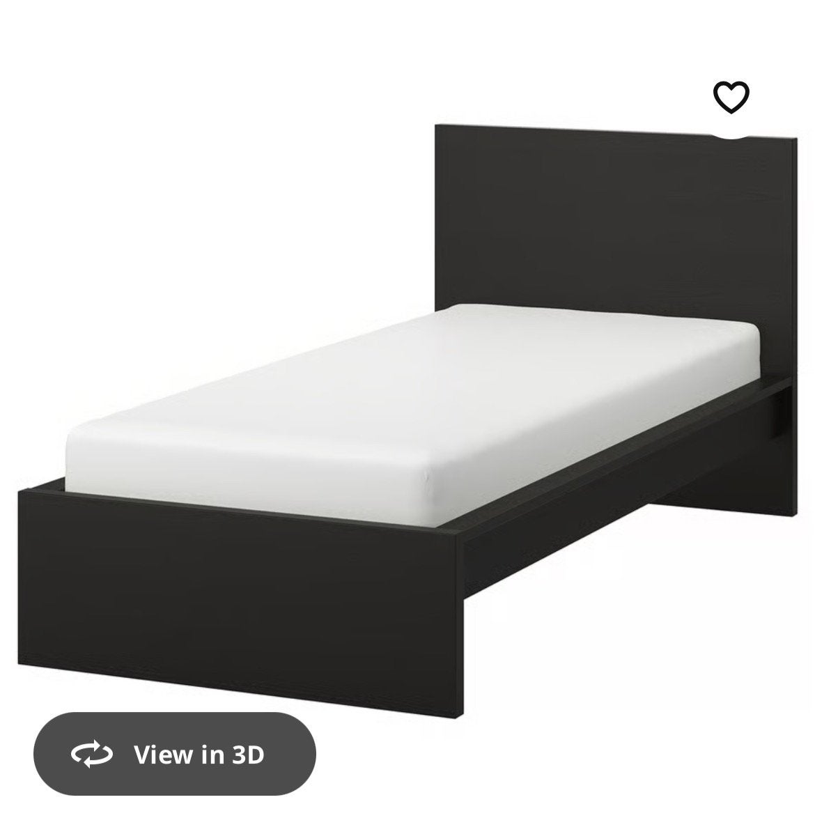 Lit IKEA MALM noir-brun, Maison & Meubles, Enlèvement, 200 cm, Bois, Noir