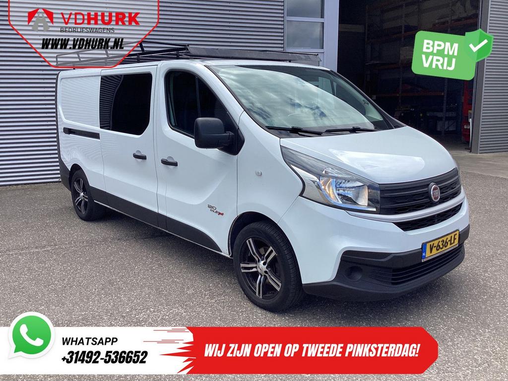 Fiat Talento 1.6 MJ 125 pk L2 DC Dubbel Cabine EXPORT ONLY A, Auto's, 174 g/km, Wit, Bedrijf, Parkeersensor