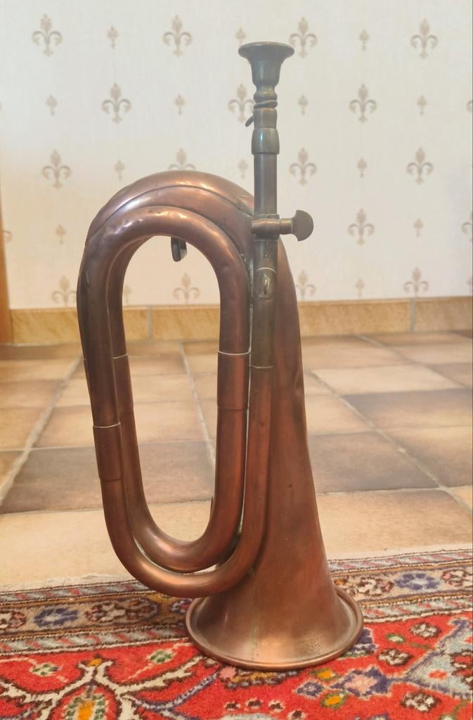 Koperen jachthoorn - 32cm, Ophalen, Koper