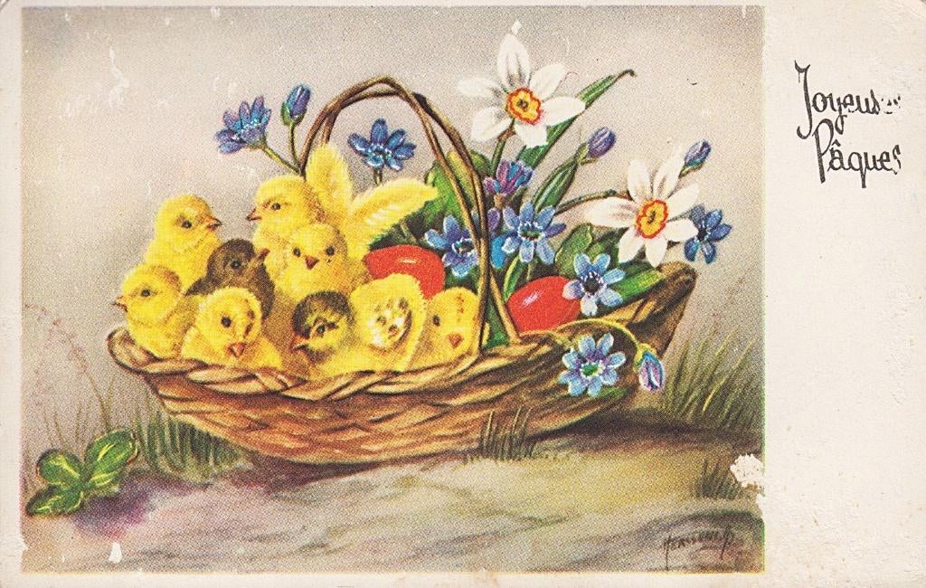 1959 - SUISSE - Joyeuses Pâques, Envoi, 1940 à 1960, Affranchie, (Jour de) Fête