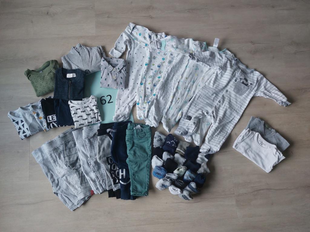 Kledingpakket maat 62 jongen - 47 stuks, Ophalen of Verzenden, Gebruikt, Jongetje, Pakje