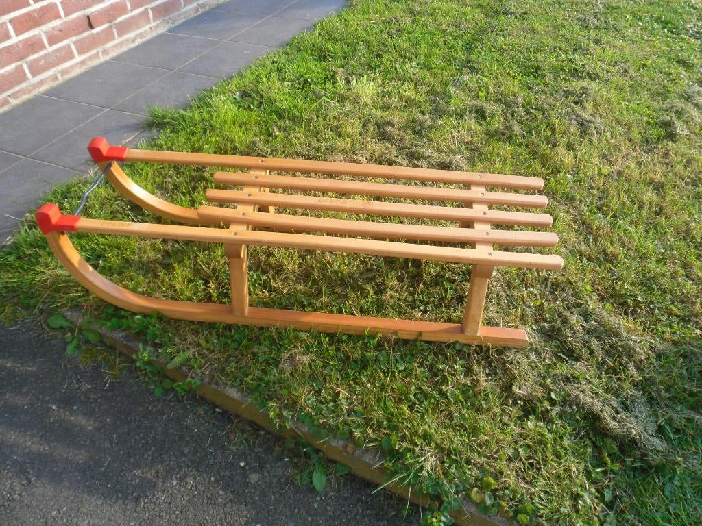 Luge Davos bois comme neuve  100 cm, Ophalen, Zo goed als nieuw, Hout