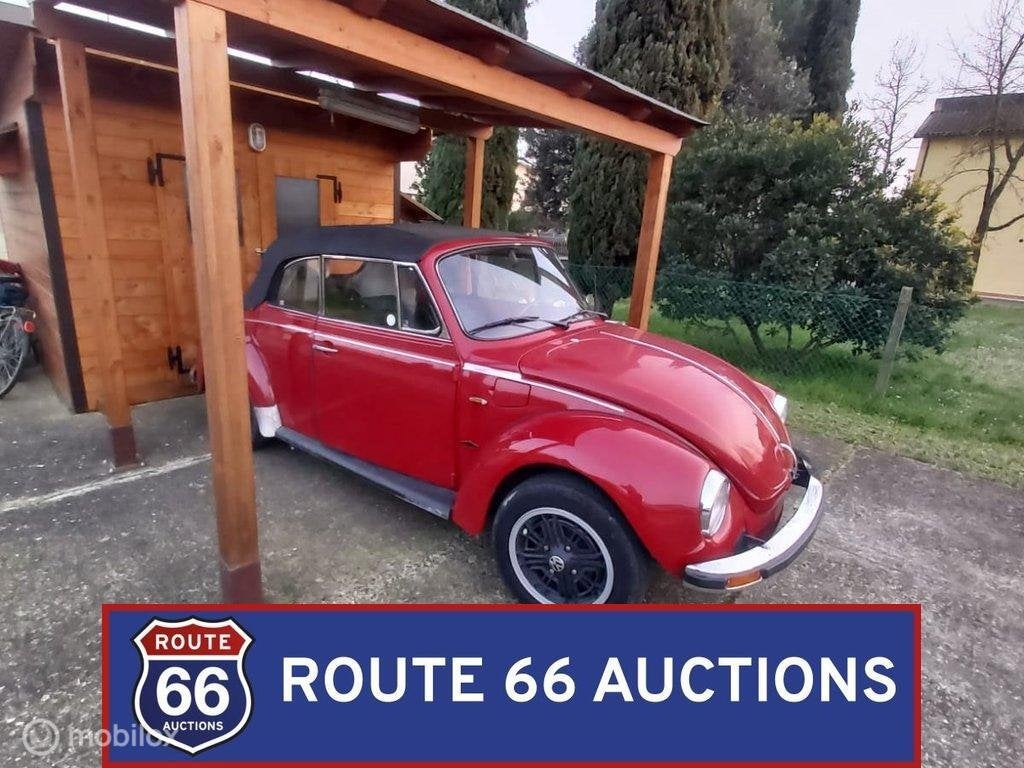 Volkswagen Beetle Cabriolet | 1975 | Route 66 Auctions, Auto's, Volkswagen, Zwart, Bedrijf, Handgeschakeld