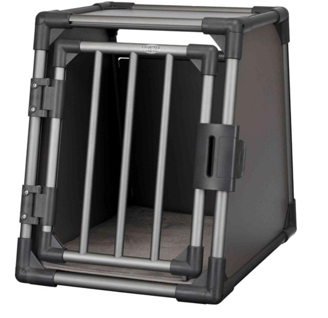 Trixie Vervoersbox Aluminium Grafiet S 48 x 56 x 61 cm, Ophalen, Zo goed als nieuw