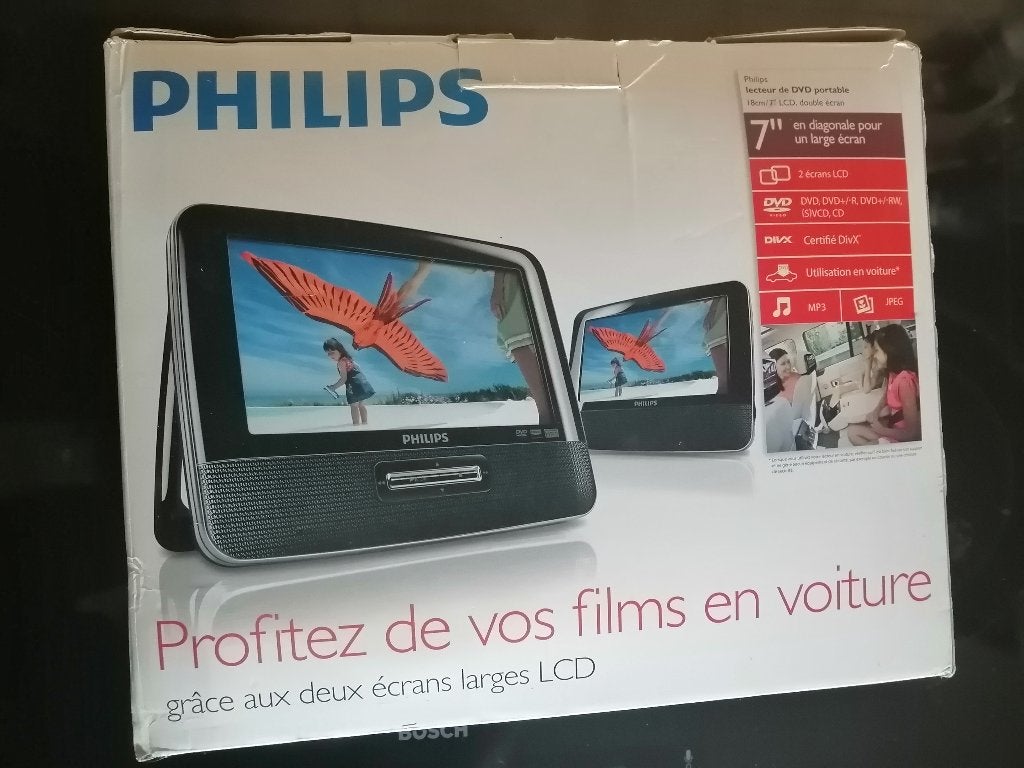 Philips Ecran Lecteur DVD/CD portable 7 pouces, Envoi, Lecteur DVD, Philips, Portable