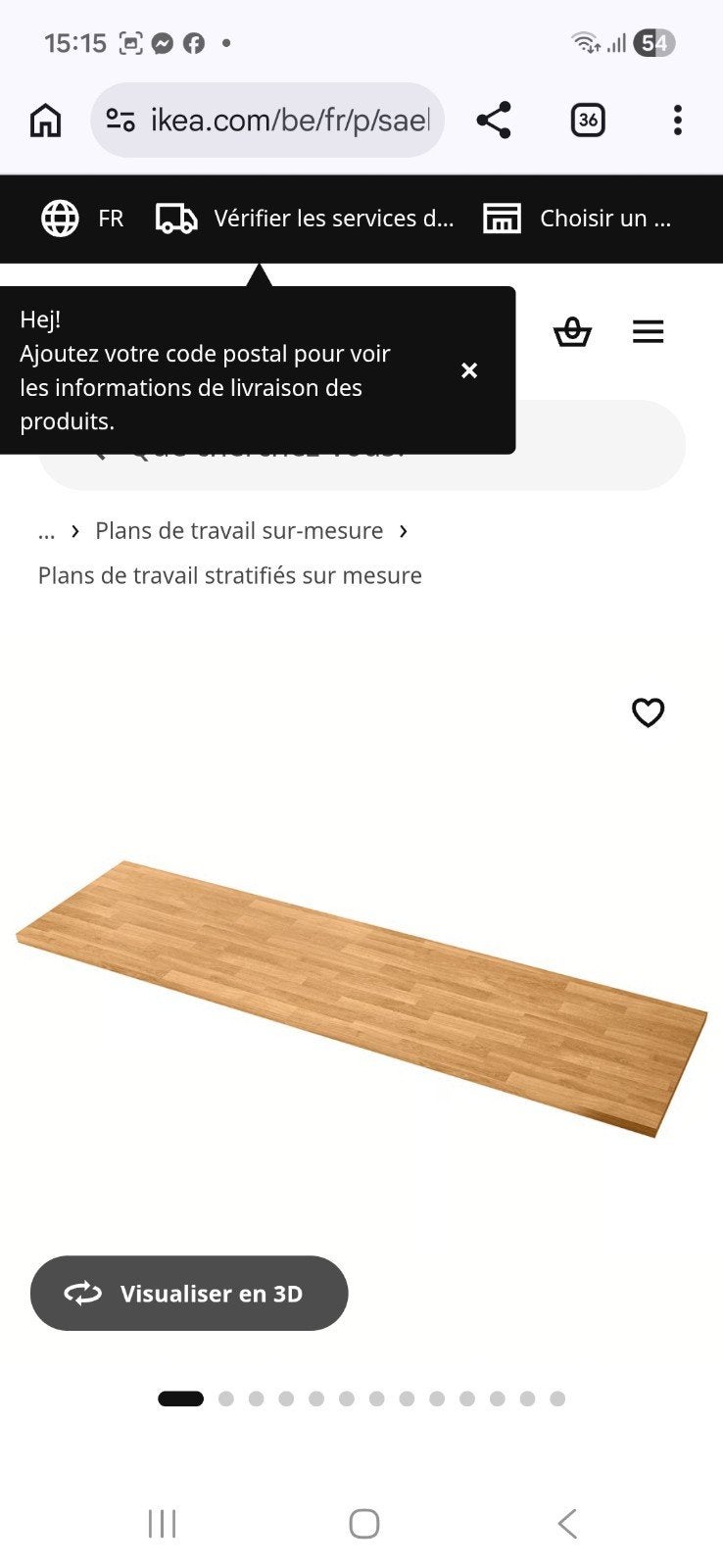 Plan de travail 3m80 ikea : 300 euros (valeur 490 euros), Maison & Meubles, Accessoires pour la Maison | Autre, Enlèvement