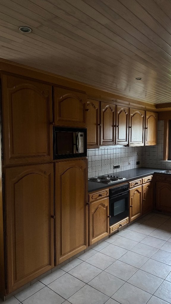 Keuken eik ijskast, microgolf en kookvuur, Huis en Inrichting, Ophalen