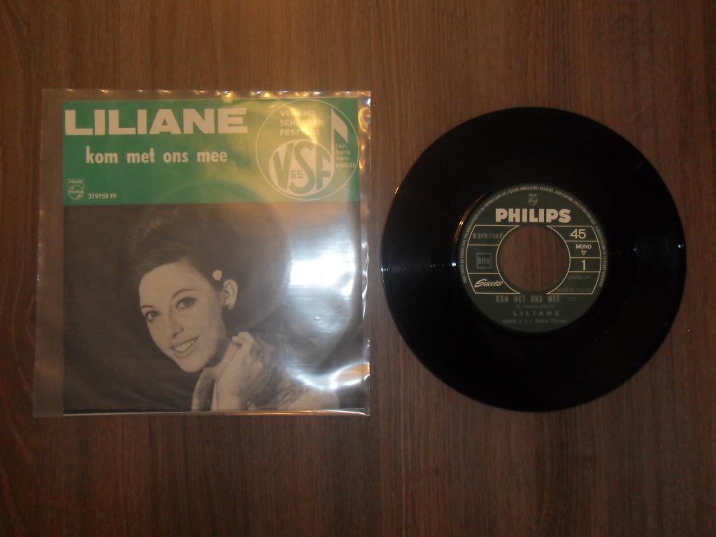 Liliane - Kom met ons mee, Cd's en Dvd's, Vinyl | Nederlandstalig, Ophalen of Verzenden, Gebruikt, 7 inch, Levenslied of Smartlap