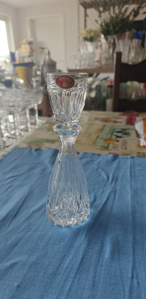 karaf plus glas Bohemia loodkristal 24% lood, Enlèvement ou Envoi