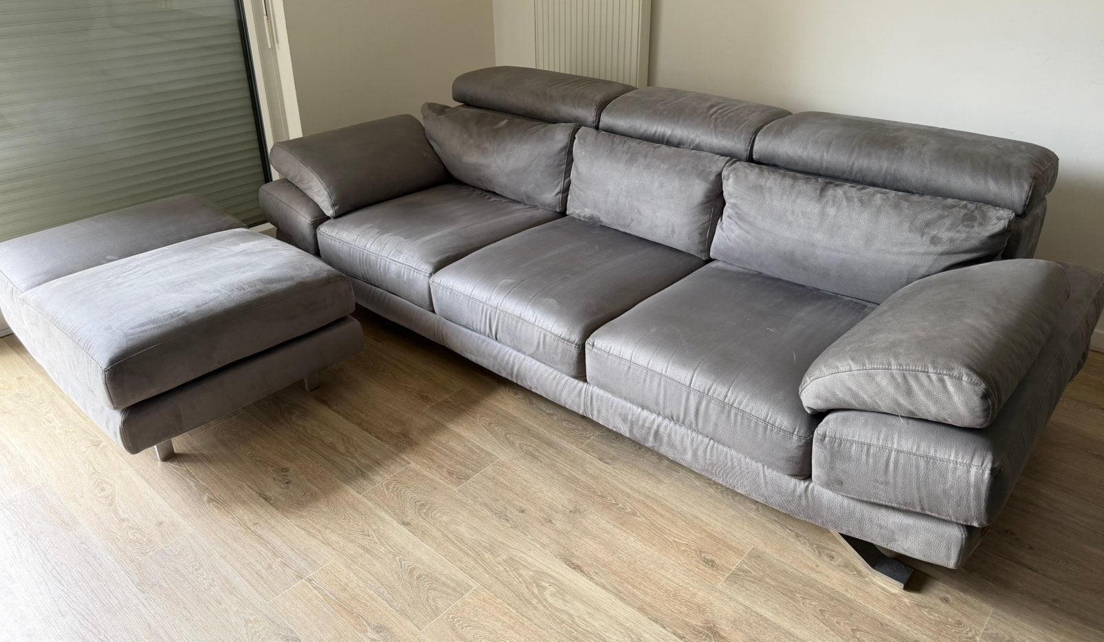 Canapé Poltronesofa GIMIGLIANO 4 places + pouf, Maison & Meubles, Canapés | Coins salons complets, Enlèvement, Utilisé