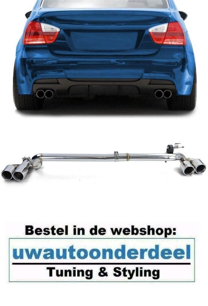 4 x Uitlaat Sierstuk M Pakket Diffuser Voor Bmw 3 serie E90, Verzenden