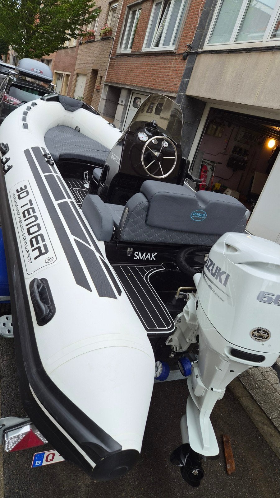 3D Tender Dream 550, Watersport en Boten, Rubberboten, 60 pk, 5 m, Zo goed als nieuw, 2 m