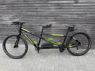 Sportieve tandem cannondale elektrische, Fietsen en Brommers, Gebruikt, Vering, 10 tot 15 versnellingen, Schijfrem