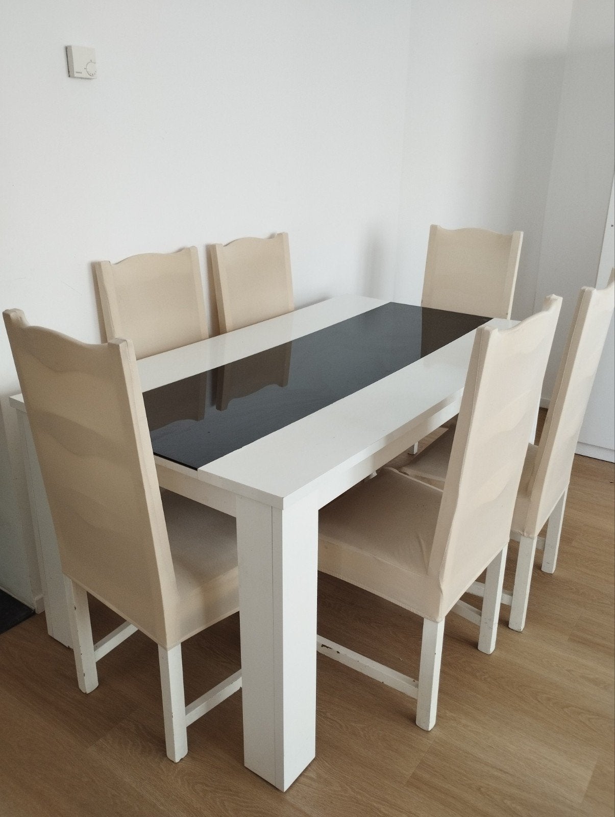 Tafel met 6 stoelen, Huis en Inrichting, Ophalen, Gebruikt, 4 tot 6 stoelen