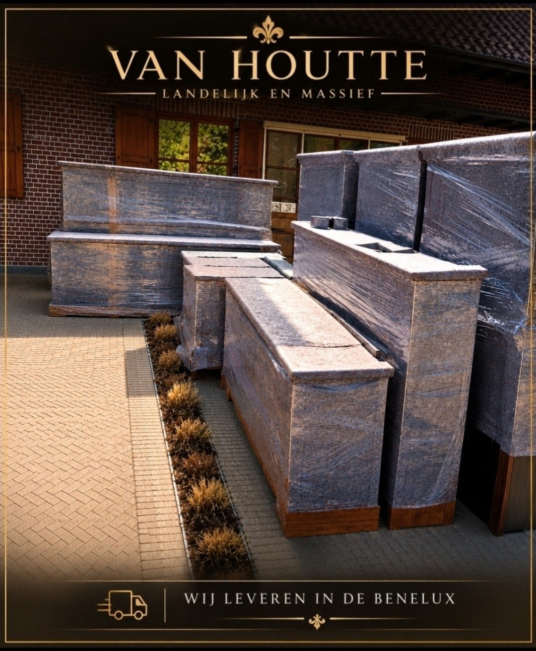 teak buffetkast/vitrinekast art:180/26.1, Ophalen, 200 cm of meer, ., 200 cm of meer