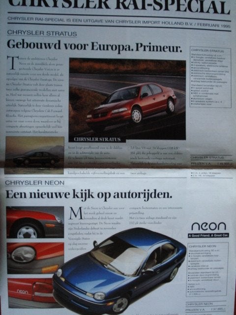 Chrysler/Jeep gamma 1995 Brochure Catalogue Prospekt, Verzenden, Gelezen, Overige merken