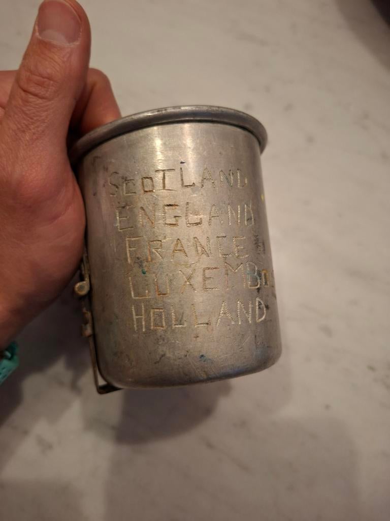 Engraved campaign canteen, Verzamelen, Militaria | Tweede Wereldoorlog, Ophalen of Verzenden