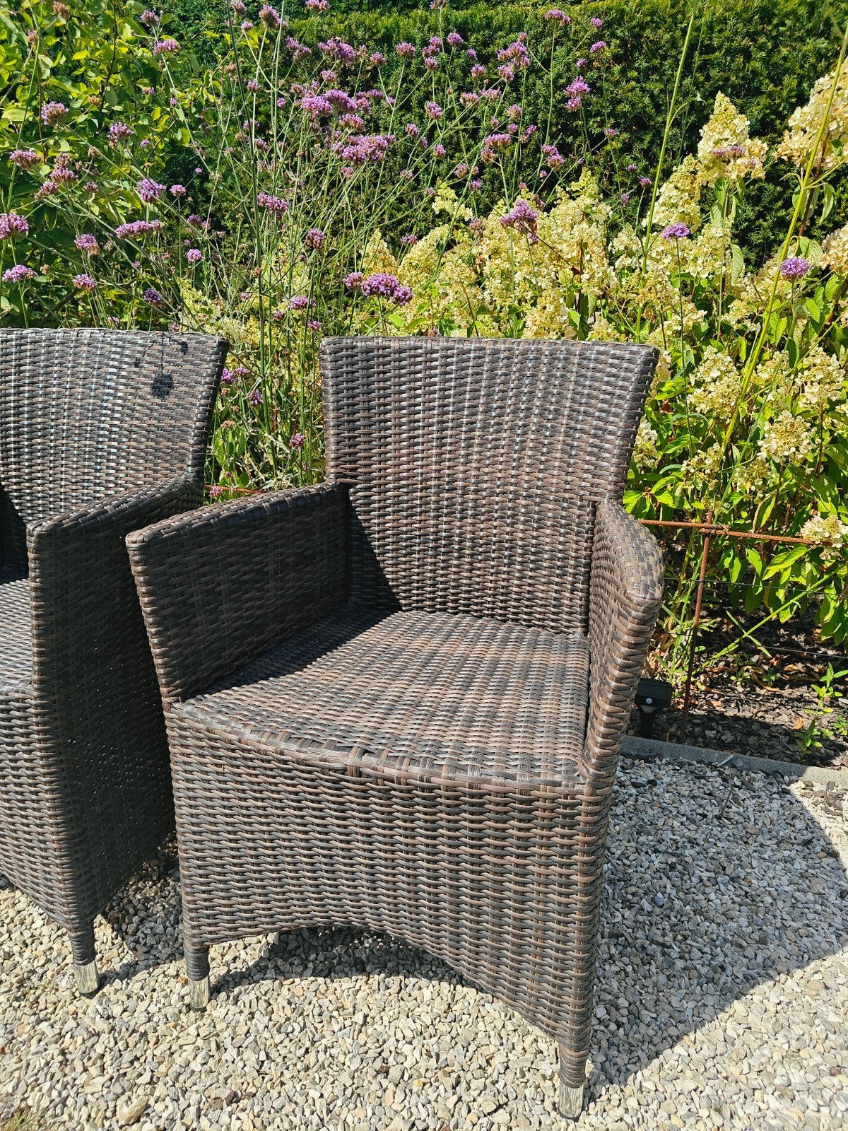 tuinstoelen gevlochten, Tuin en Terras, Ophalen, Gebruikt, Kunststof