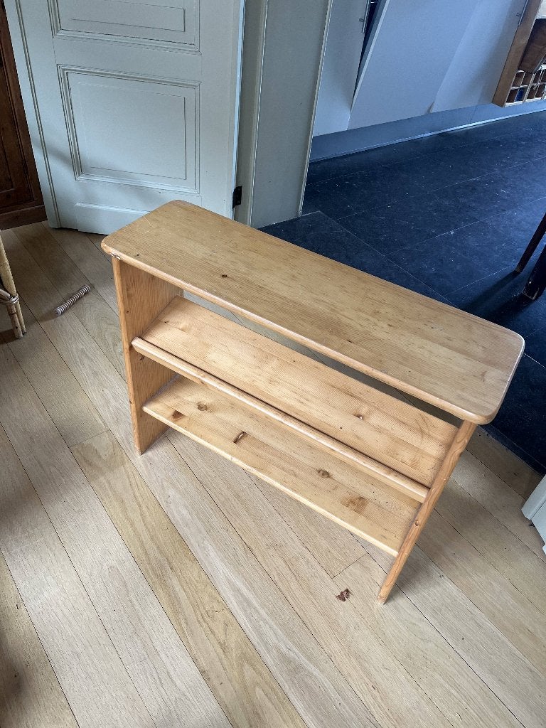 Etagère à chaussure en pin verni, Ophalen