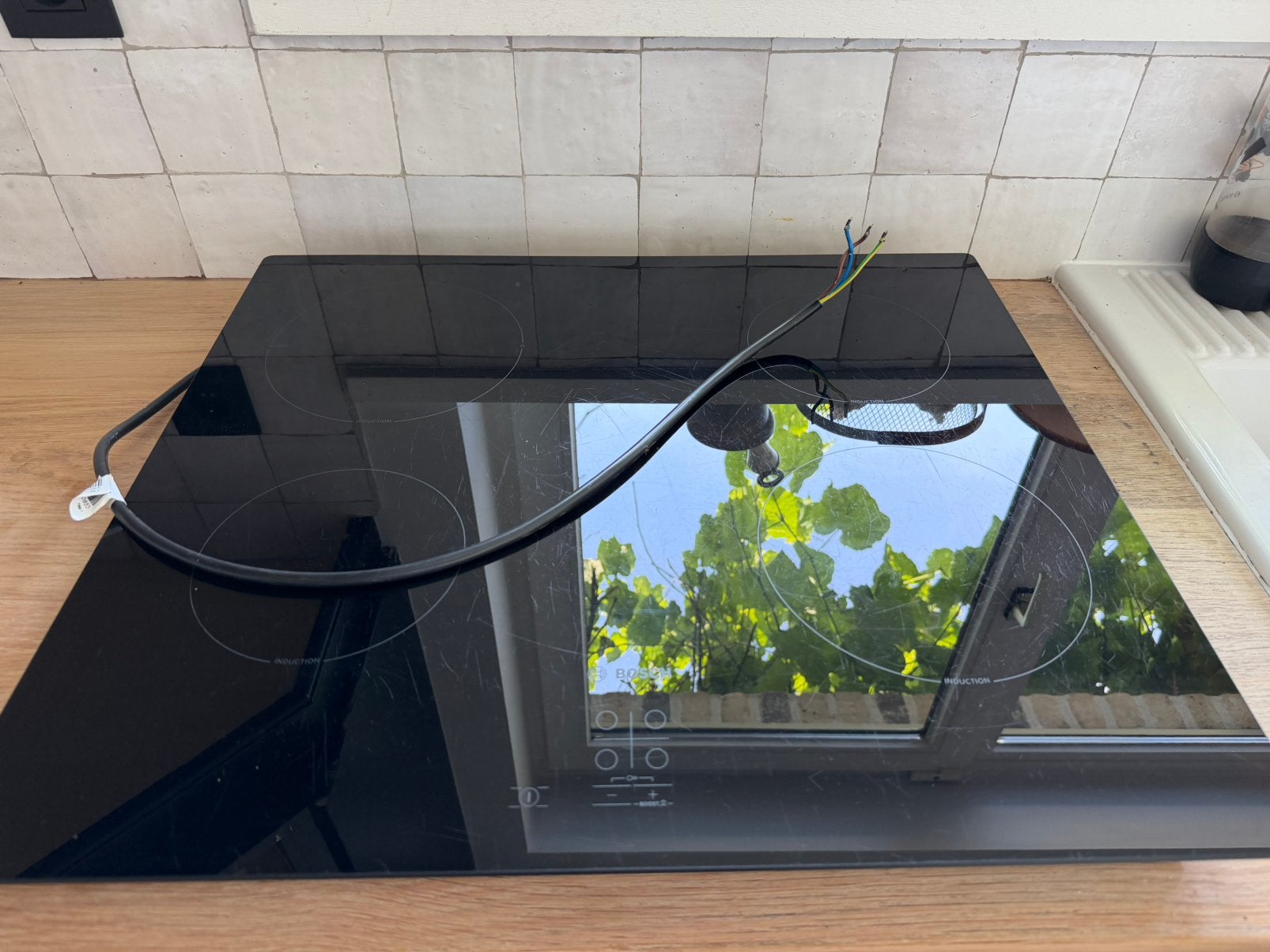 BOSCH PUG61RAA5E - INDUCTIEKOOKPLAAT, Electroménager, Tables de cuisson, Utilisé, 4 zones de cuisson, Enlèvement