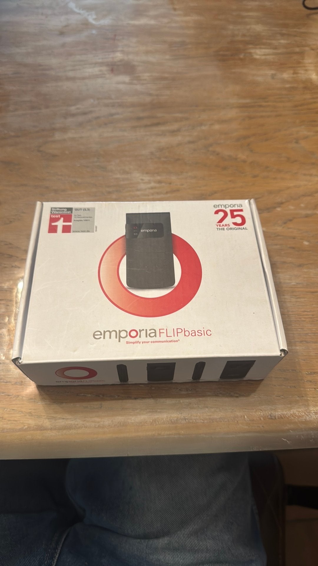 Emporia FLIPbasic Klaptelefoon, Ophalen, Geen camera, Zwart, Fysiek toetsenbord
