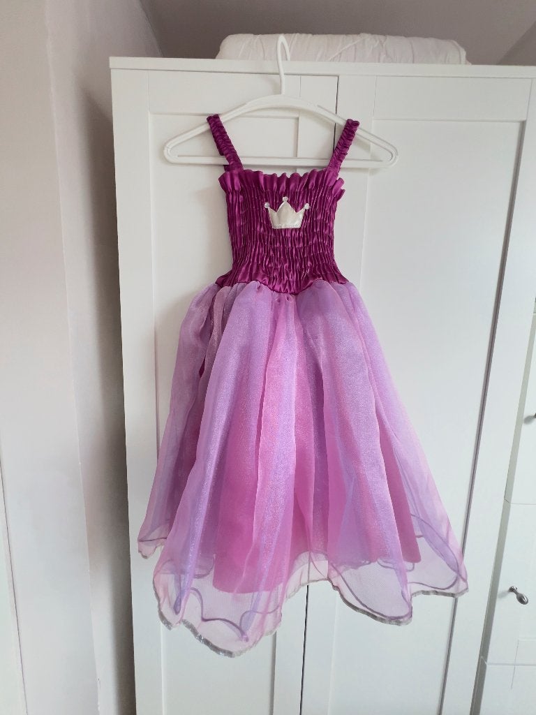 Robe de princesse enfant rose lilas et violet – Déguisement, Enlèvement ou Envoi, Comme neuf, 122 à 128, Fille