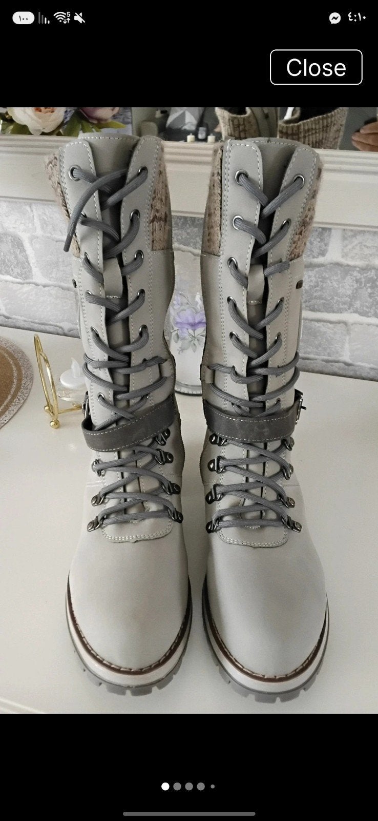 winter shoes, Ophalen of Verzenden, Nieuw, Grijs, Hoge laarzen