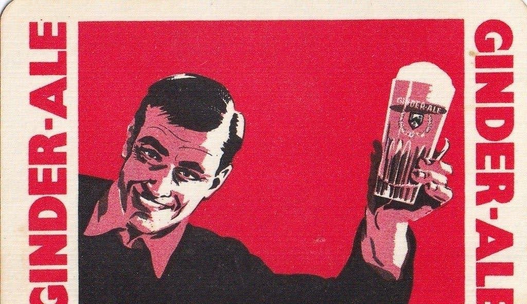 B 112 / S K GINDER ALE MAN + GLAS, Ophalen of Verzenden, Nieuw, Speelkaart(en)