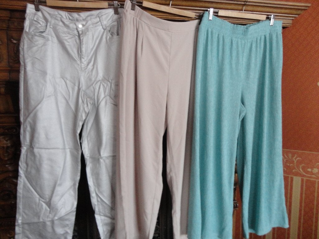 3 damesbroeken met brede pijp, Kleding | Dames, Overige kleuren, Maat 46/48 (XL) of groter, Nieuw, Ophalen of Verzenden