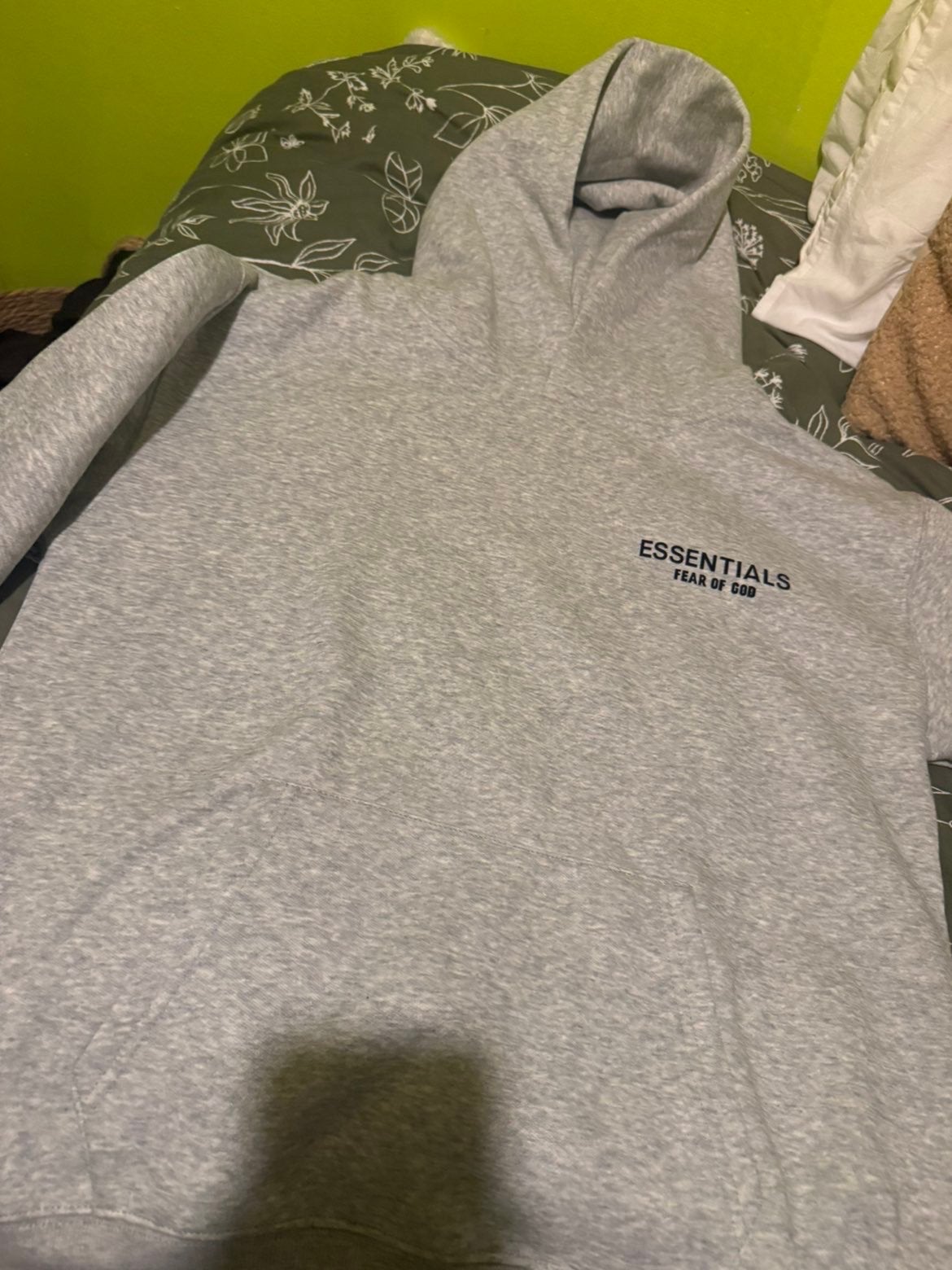 Essentials grijze hoodie, Ophalen of Verzenden, Zo goed als nieuw, Maat 46 (S) of kleiner, Grijs
