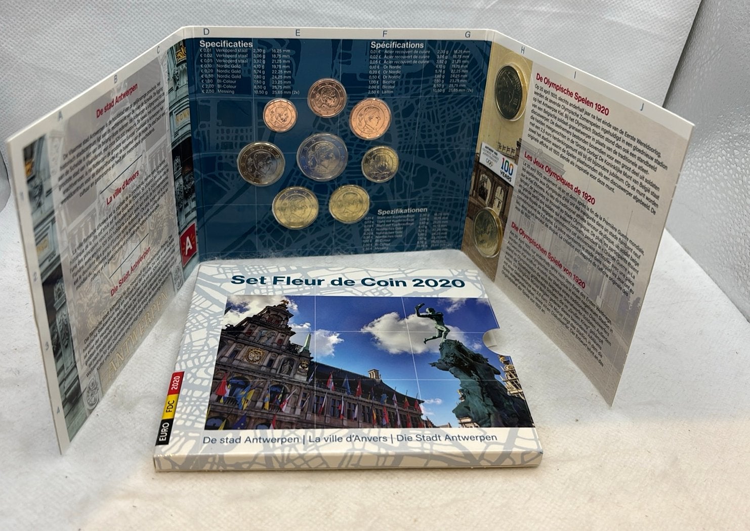 Belgium 2020 Antwerp Euro Coin Set – 10 Coins – Royal Mint, Ophalen of Verzenden