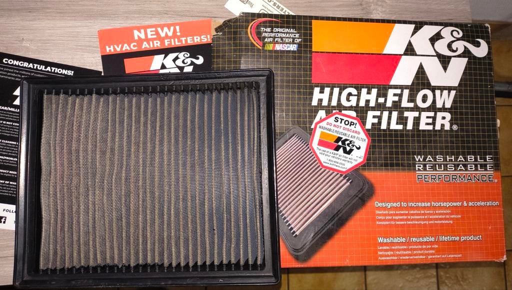 Filtre K&N 33-5000 KN335000 + kit nettoyage, Enlèvement ou Envoi, Utilisé, Ford