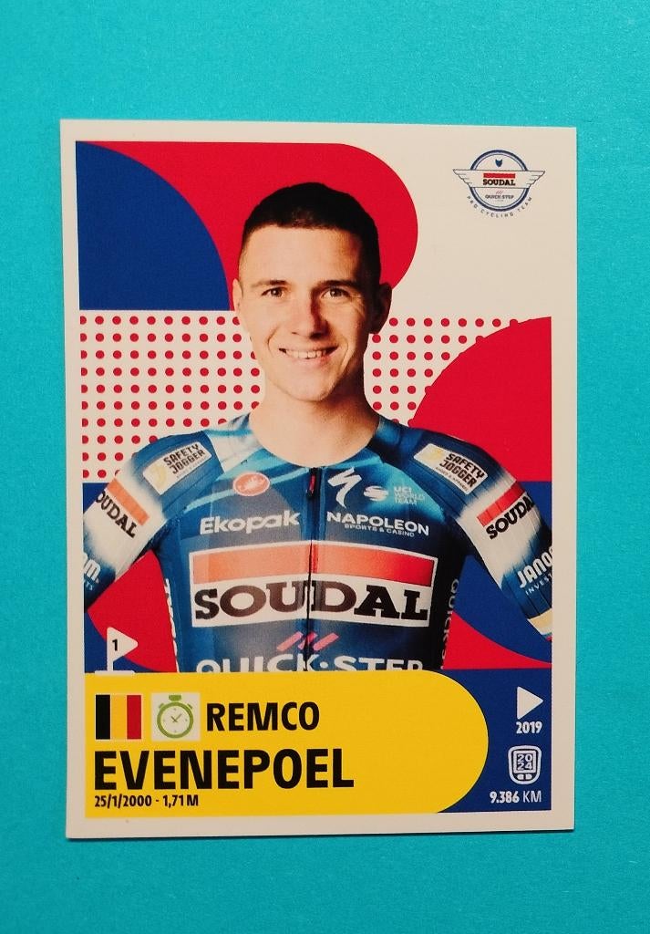 Remco Evenepoel Panini sticker Tour de France 2025, Ophalen of Verzenden, Nieuw, Sport