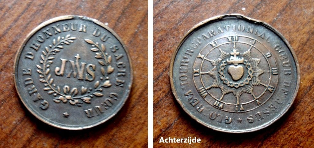 Medaille Ligue du sacre-Coeur, Collections, Envoi, Utilisé, Autres types, Christianisme | Catholique