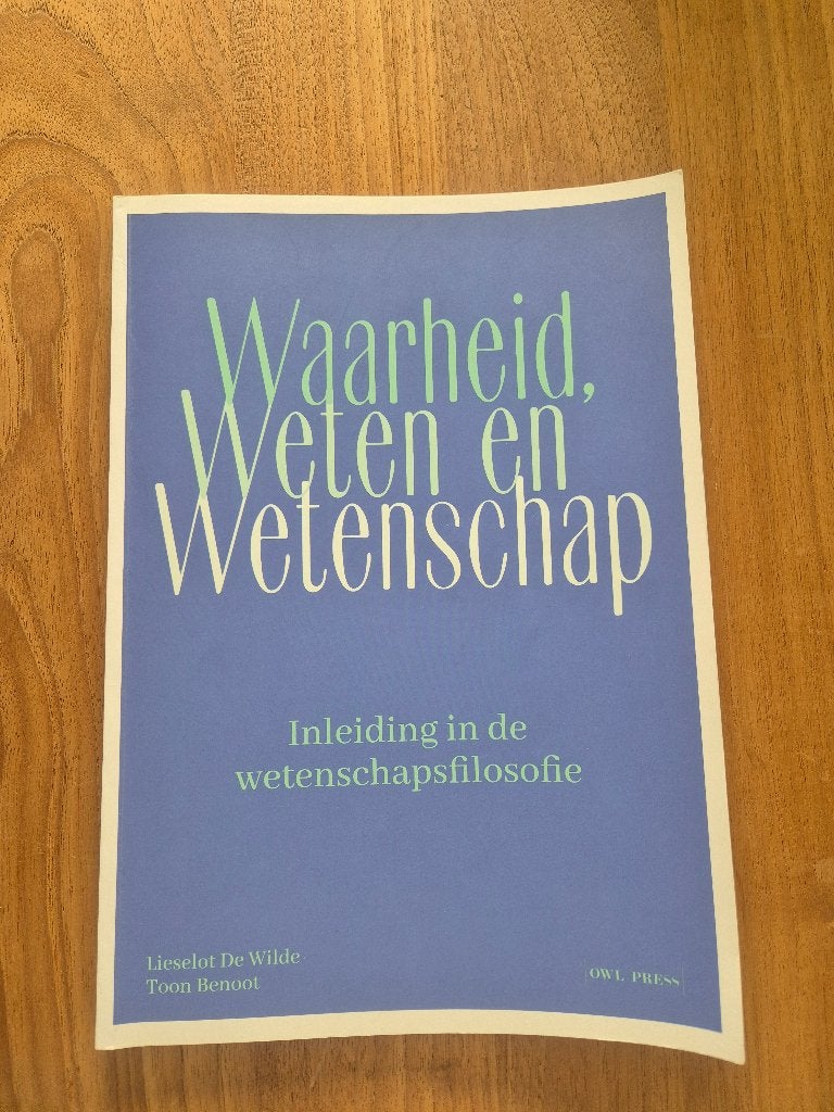 Waarheid weten en wetenschap, Boeken, Owl press, Hoger Onderwijs, Ophalen of Verzenden, Zo goed als nieuw