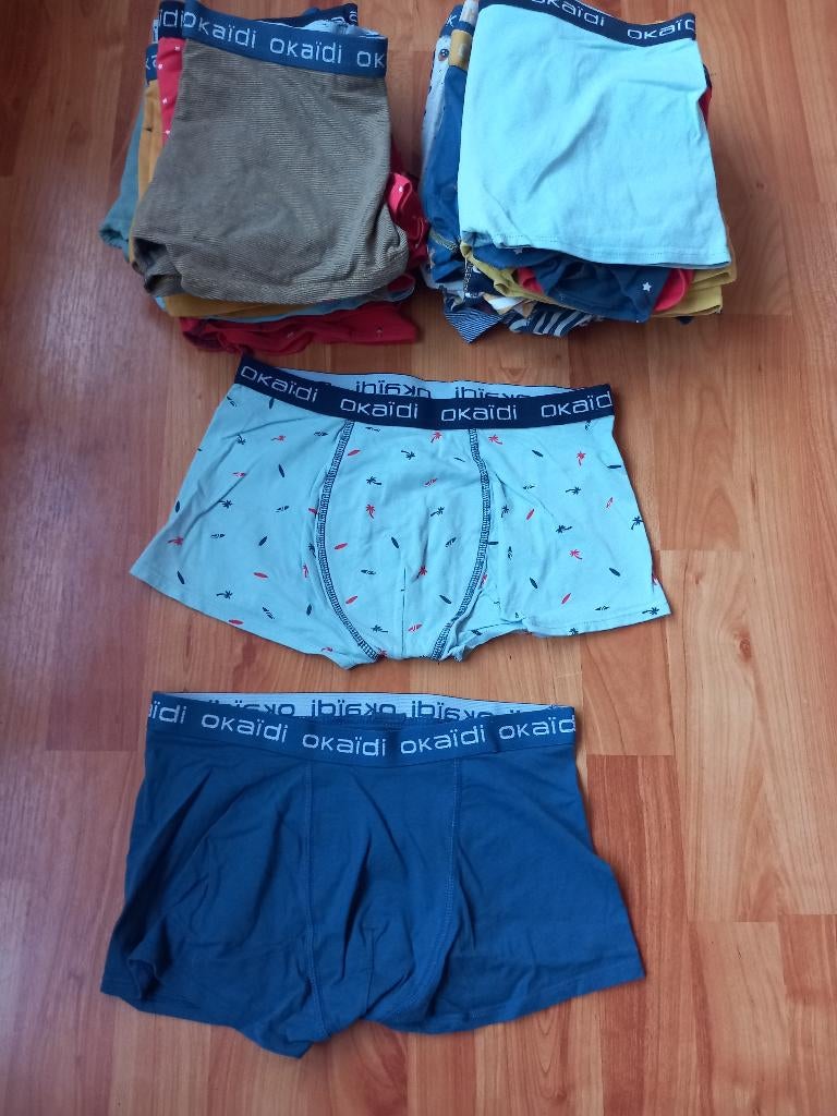 34 boxers garçon 12 ans, Kinderen en Baby's, Kinderkleding | Maat 152, Nacht- of Onderkleding, Gebruikt, Okaidi, Ophalen of Verzenden