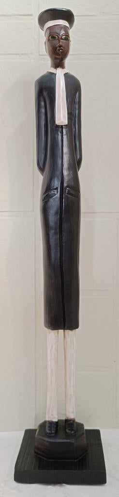 Avocat africain en bois de 54 cm de haut., Bois, Enlèvement ou Envoi, Homme, 50 - 100 cm