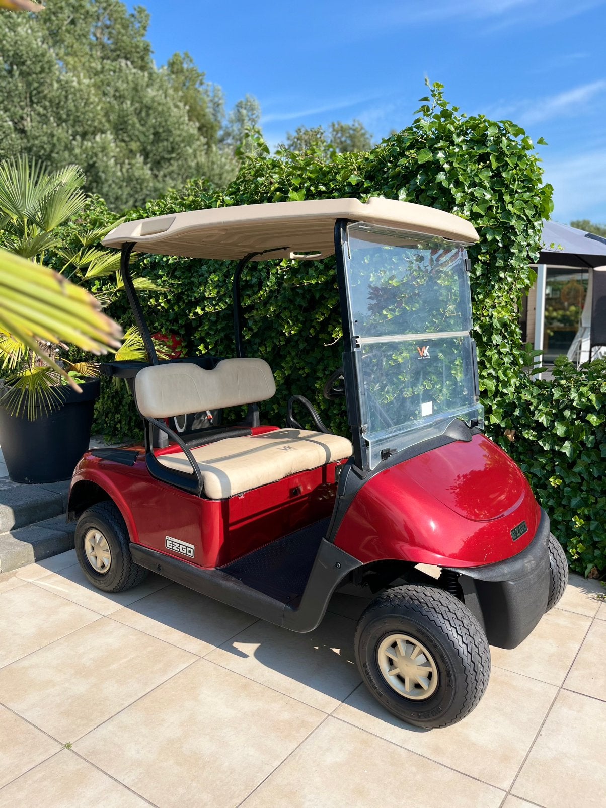 Electrische golfkar in prachtige conditie, perfecte batterij, Sport en Fitness, Golf, Ophalen, Zo goed als nieuw, Golfkar
