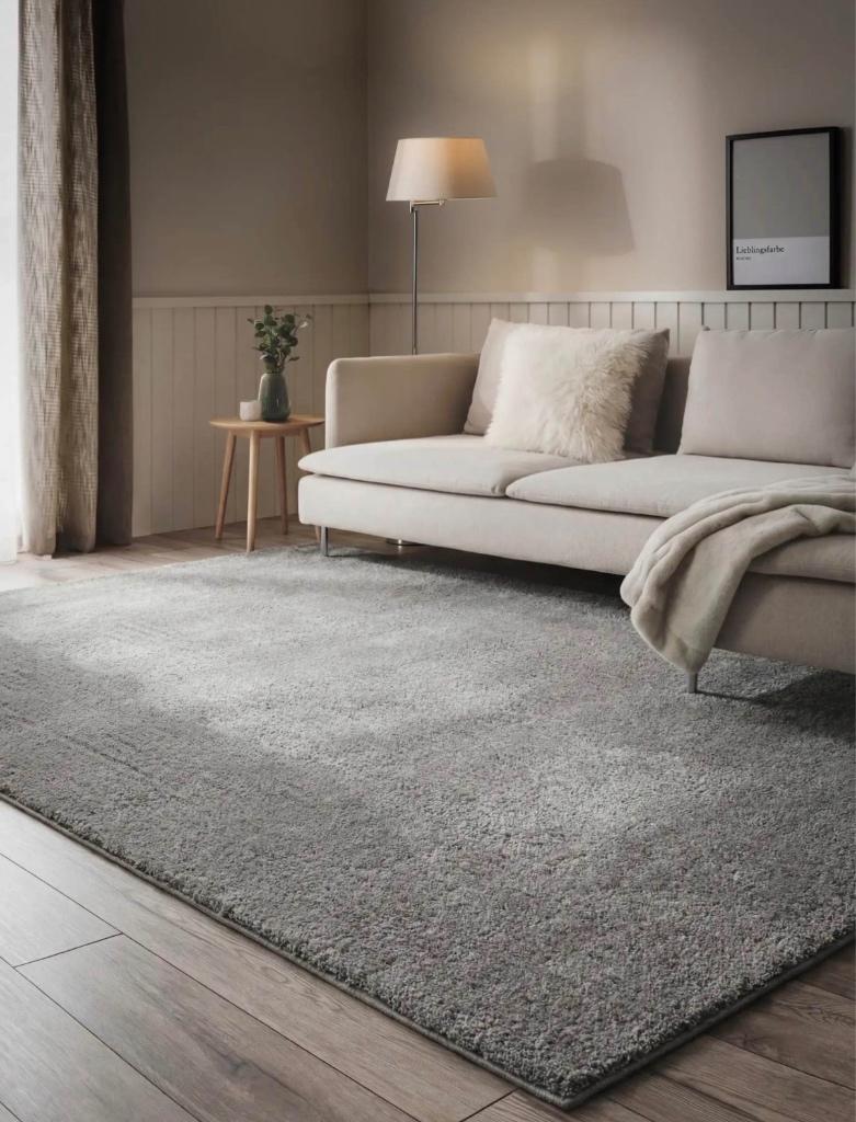IKEA Tapis - long poils gris neuf, Neuf, 100 à 150 cm, Gris, 150 à 200 cm