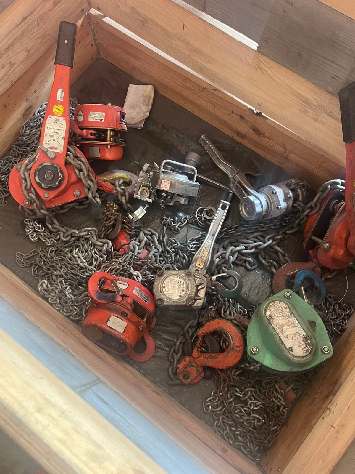 Ketting takels, Ophalen, Zo goed als nieuw