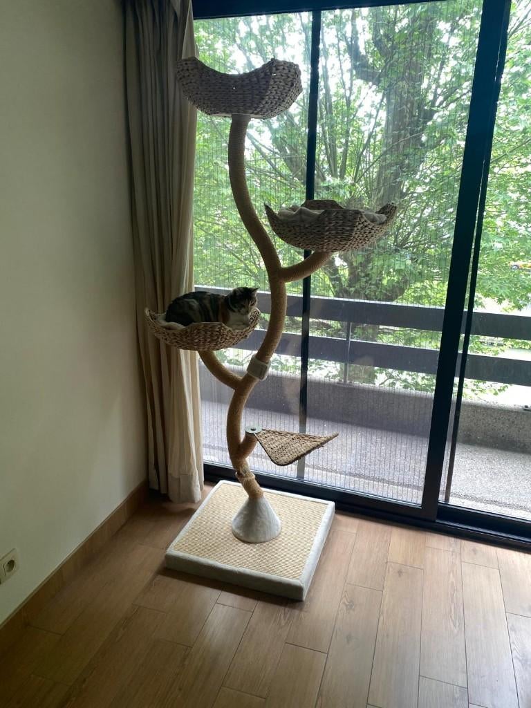 XXL 3-laagse Cat Flower krabpaal, klimboom, kattenmand, Ophalen, Gebruikt, Overige
