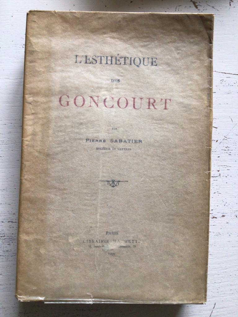 L’esthetique des goncourt, Ophalen of Verzenden