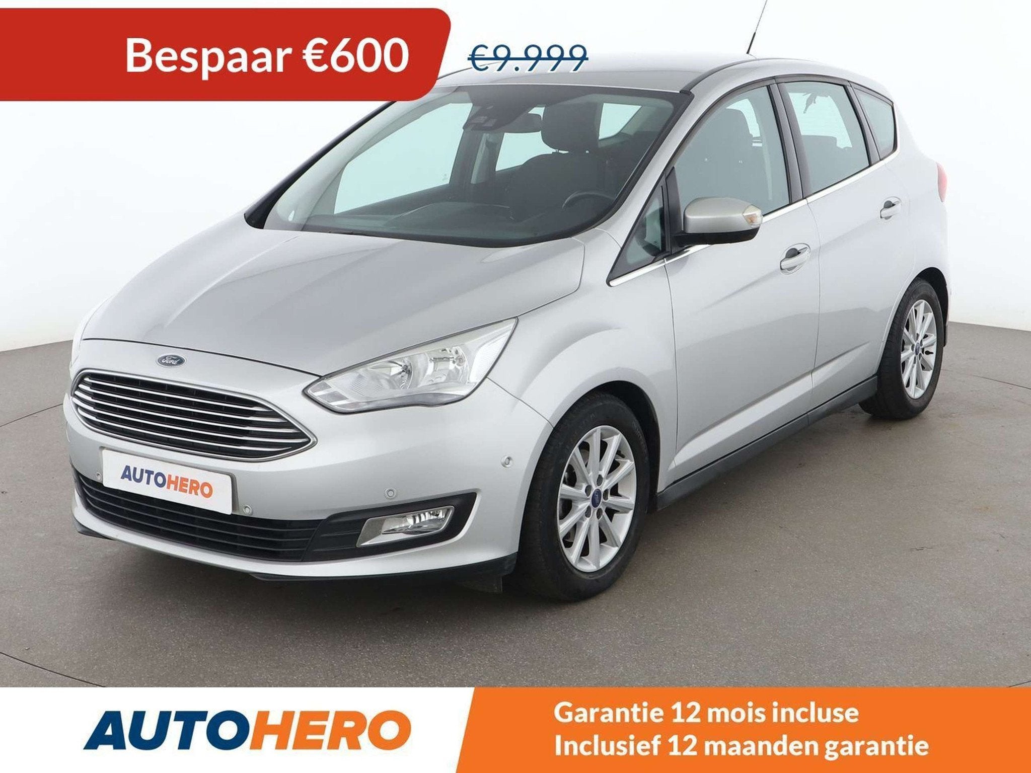 Ford C-MAX 1.5 TDCi Titanium (année de construction 2016), Interruption de démarrage, Argent ou Gris, Boîte manuelle, Autre carrosserie