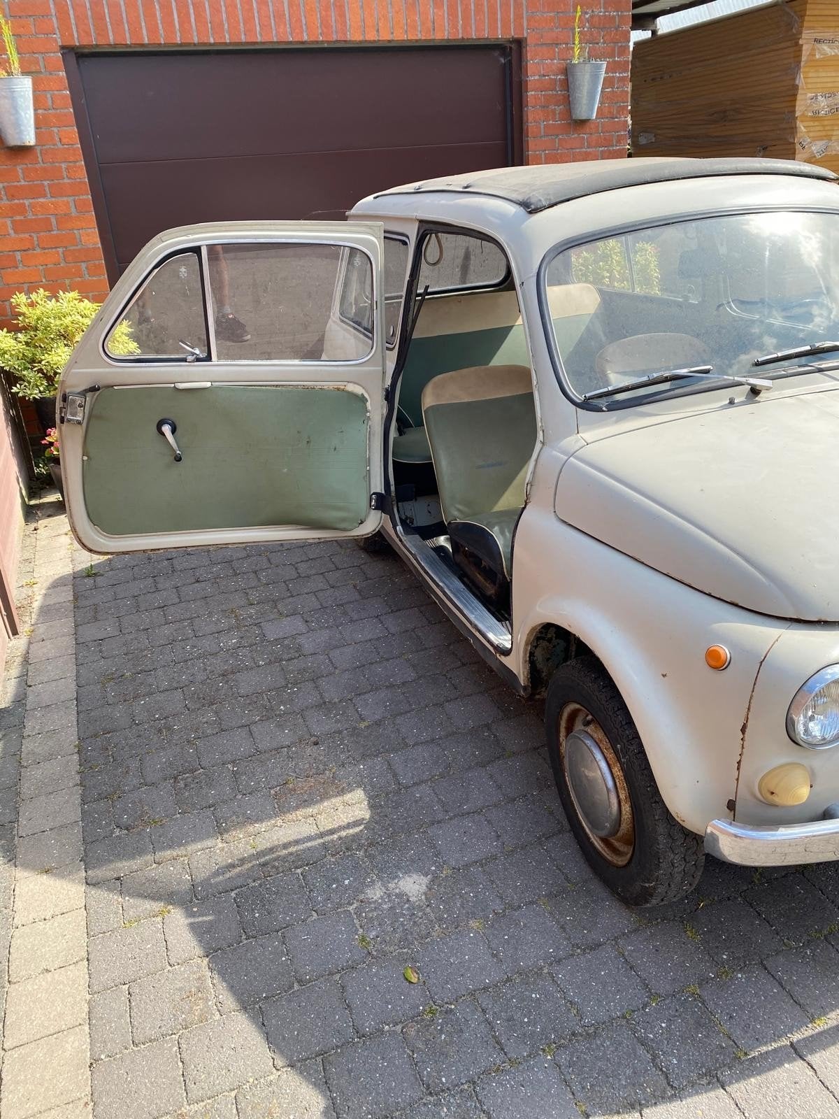 Fiat 500, Auto's, Beige, Beige, Handgeschakeld, Particulier