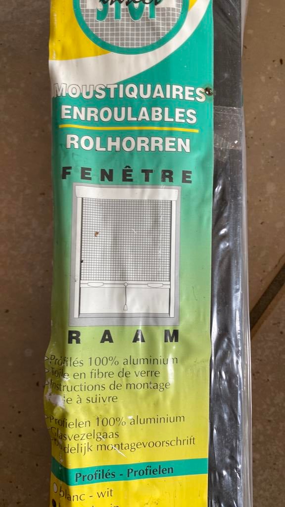 Moustiquare enroulable brun pour fenêtre, Neuf, 100 à 150 cm, Brun, 150 à 200 cm