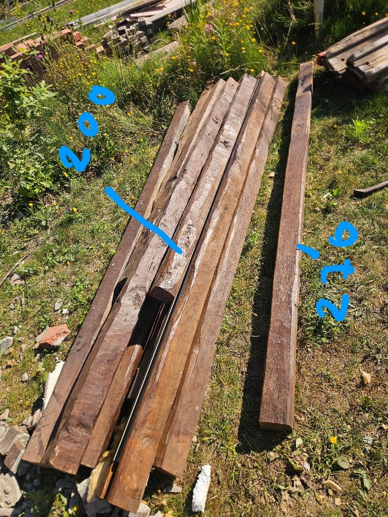 Houten balken, Doe-het-zelf en Bouw, Gebruikt, Minder dan 25 mm, Eiken, 200 tot 250 cm