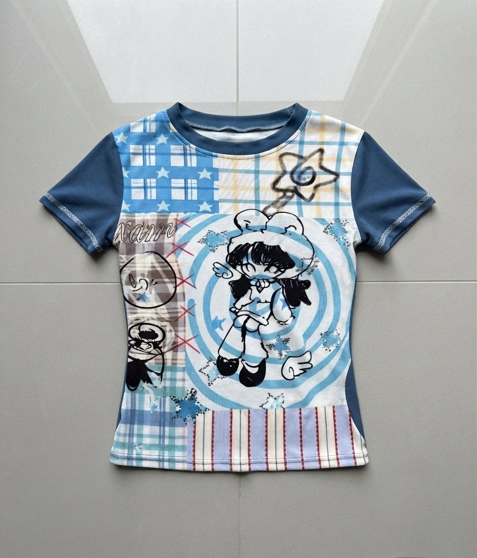 Blauw katoenen T-shirt, Kleding | Dames, T-shirts, Ophalen of Verzenden, Nieuw, Blauw, Korte mouw