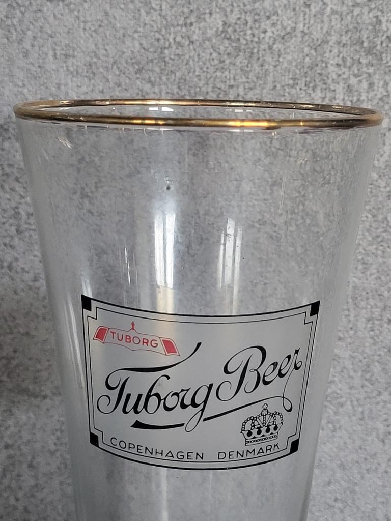 Tuborg Beer - Lot de 6 verres à bière, Ophalen of Verzenden, Zo goed als nieuw