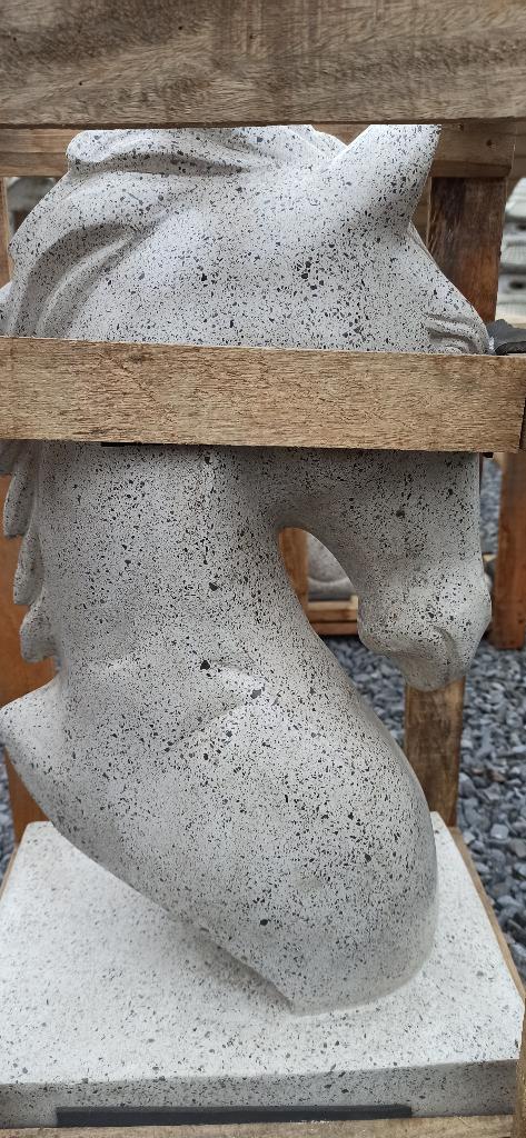 tête de cheval en terrazzo, Jardin & Terrasse, Enlèvement, Neuf, Pierre, Animal